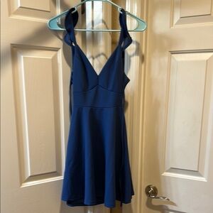 Windsor Blue Spaghetti Strap Mini Dress for Weddings